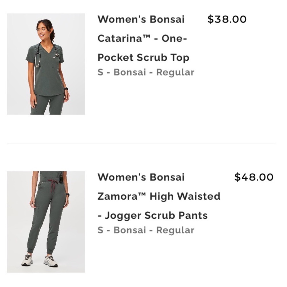 Figs Scrub Set / Catarina One Pocket Top S / High-Waisted Zamora Jogger S - Picture 3 of 3